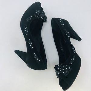 Jet Set Paris Suede Peep Toe Pump